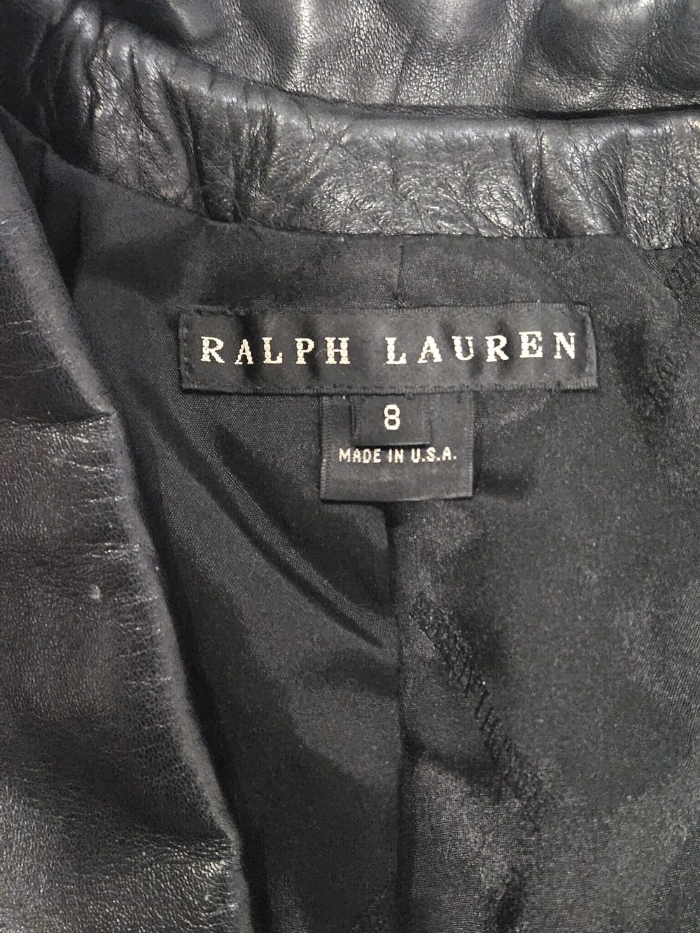 Ralph Lauren Women's Black Leather Blazer - Picture 2 of 8